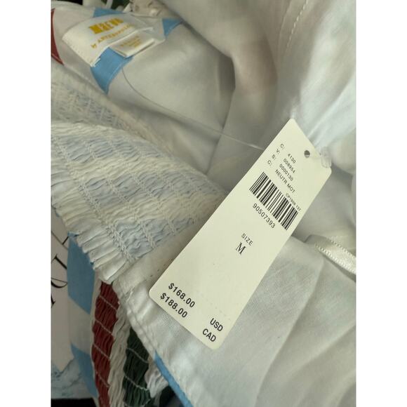 Maeve Anthropologie Multicolor Striped Sleeveless Halter A-Line Midi Dress M - Picture 13 of 13